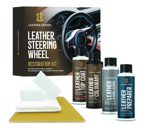 Renovácia koženého volantu Leather Expert set - Steering Wheel Black