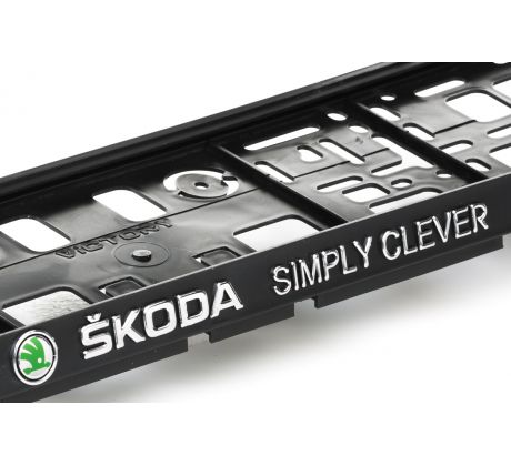 Podložka pod ŠPZ Škoda simply clever - sada 2ks