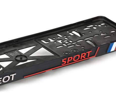 Podložka pod ŠPZ PEUGEOT SPORT - sada 2ks