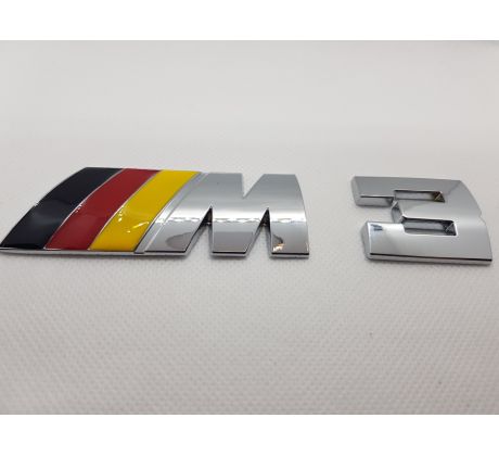 3D Nálepka na auto M 3 nemecká vlajka