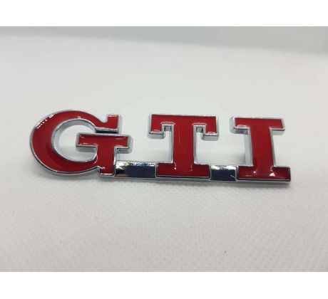 3D Logo na prednú masku GTI červená
