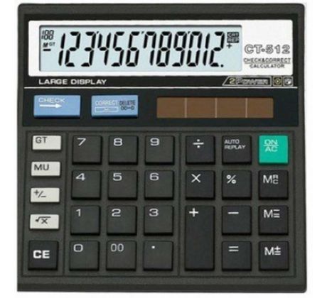 Kancelárska kalkulačka CT-512, 12 číslic, čierna